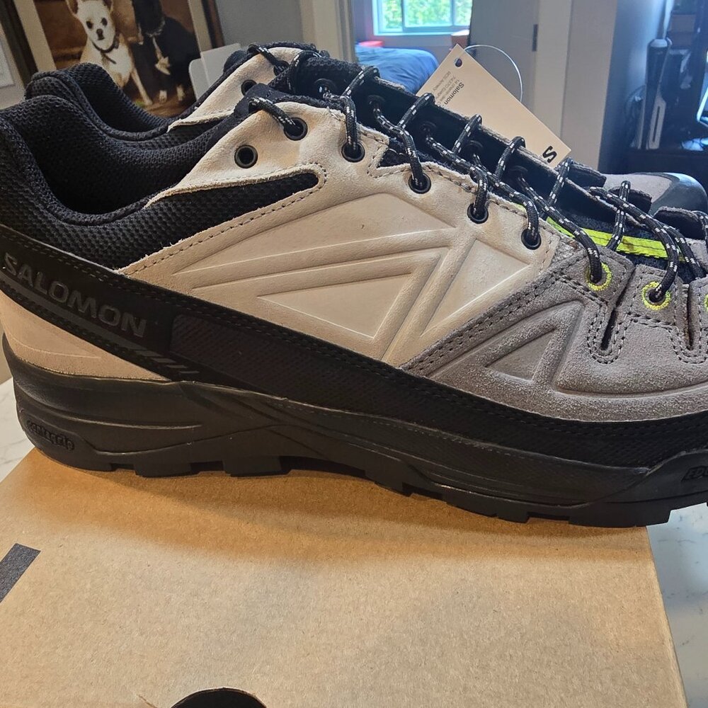 Salomon X-ALP LTR Black Castlerock Citron L47805800 Men's Size 10 Hiking Trail